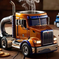 Orange semi truck